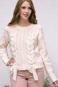 Cable Knit Bow Sweater