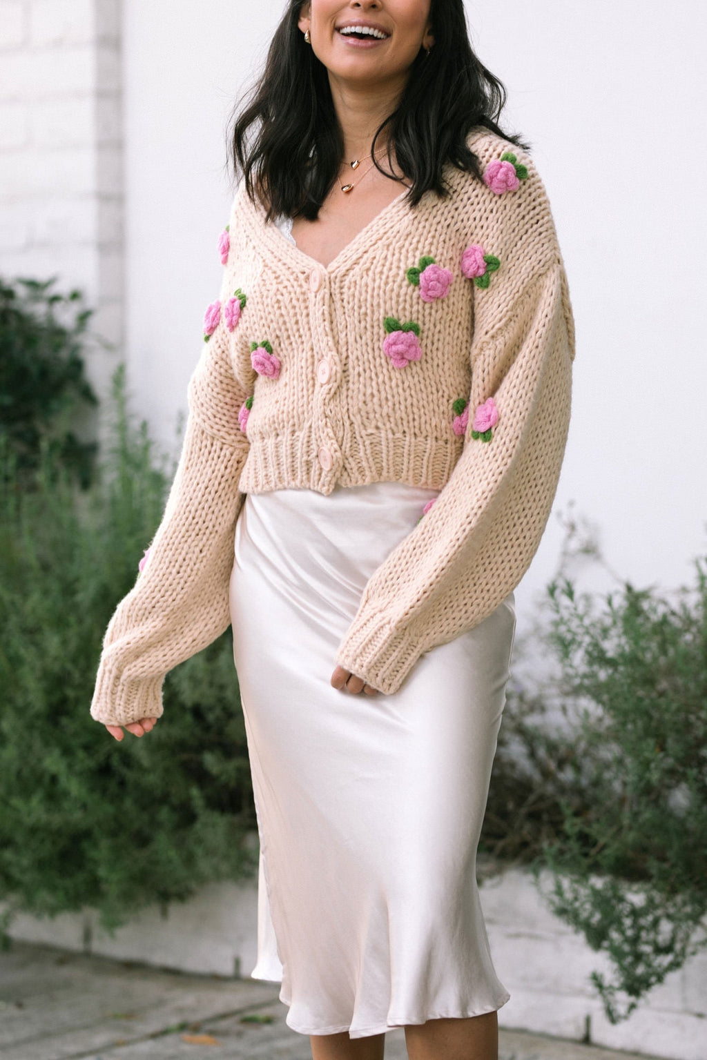 Floral Knit Cardigan