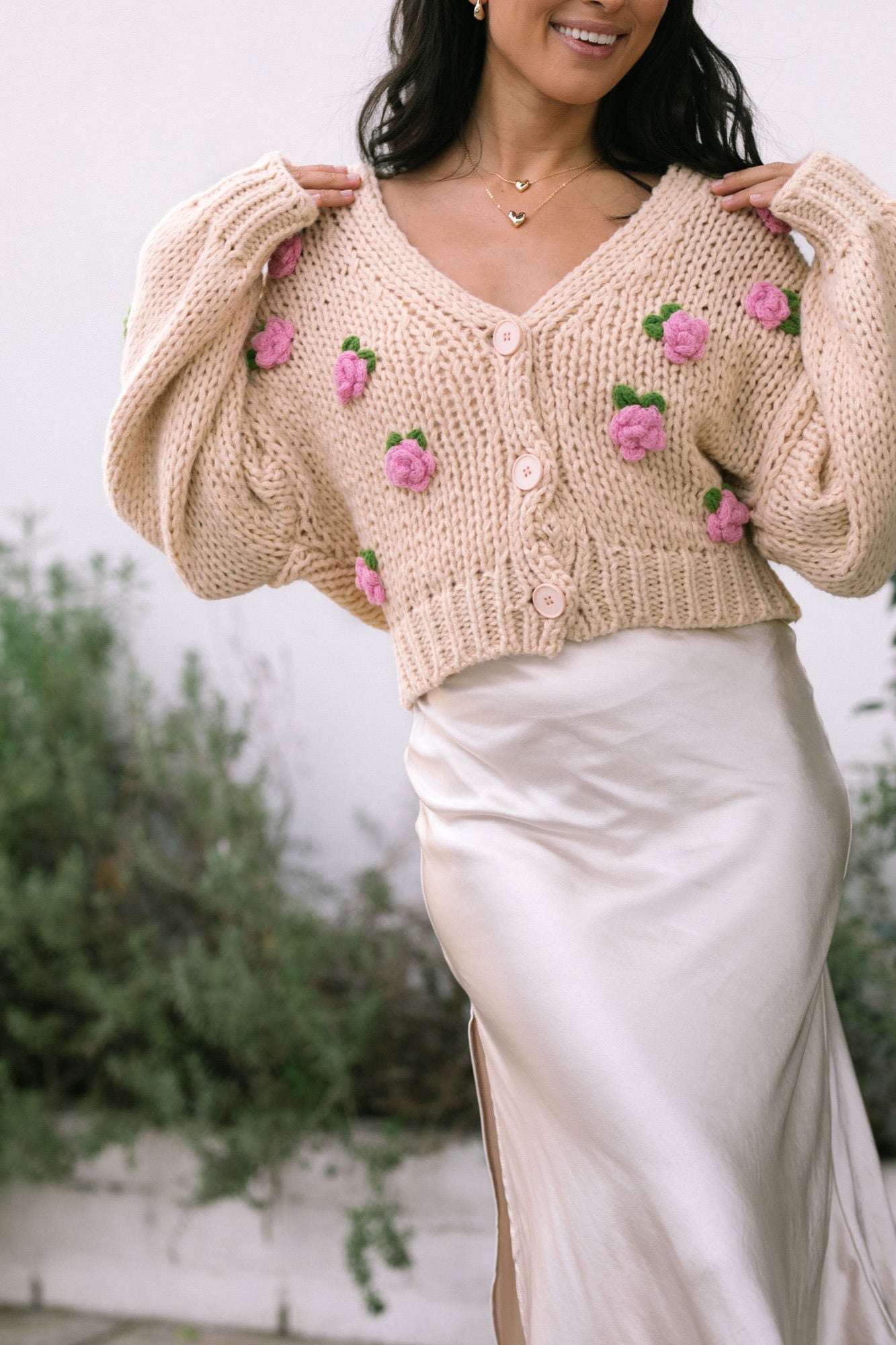 Floral Knit Cardigan