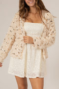 Feather Sequin Cardigan