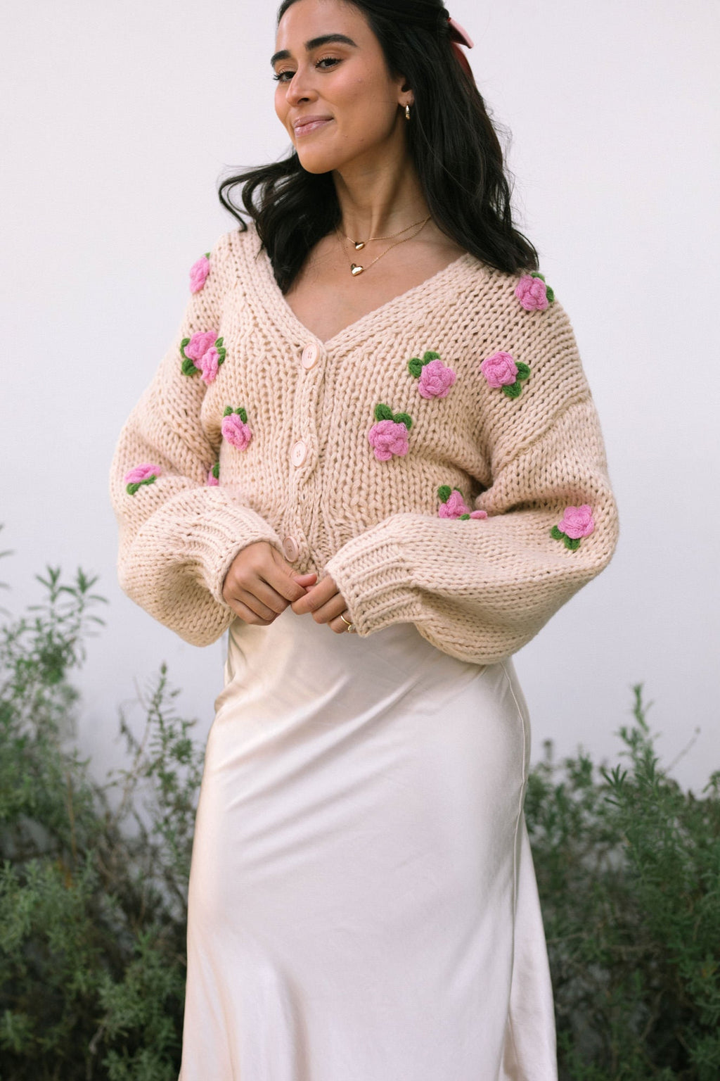 Floral Knit Cardigan