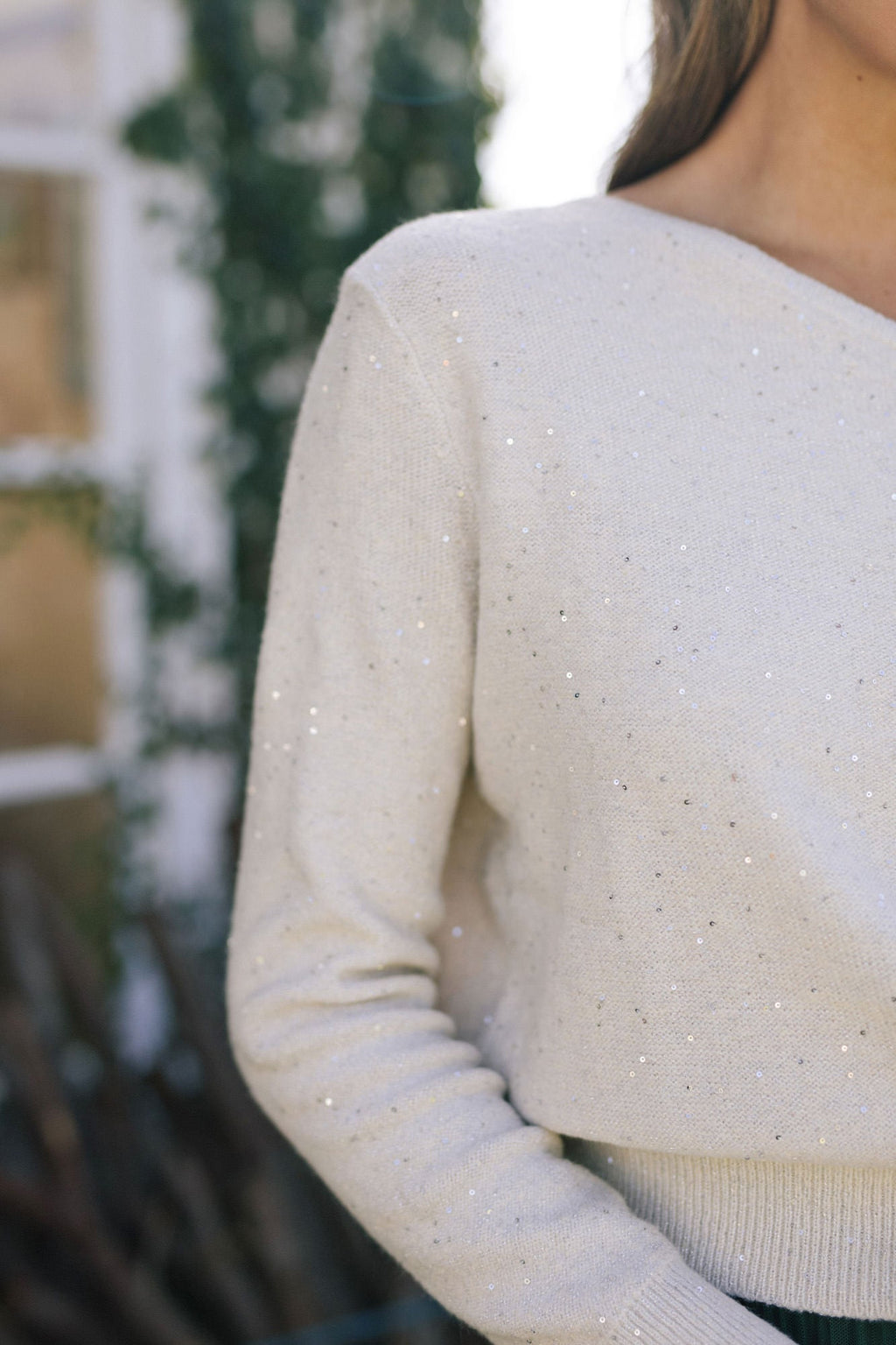 Jewel Sequin Knit Sweater