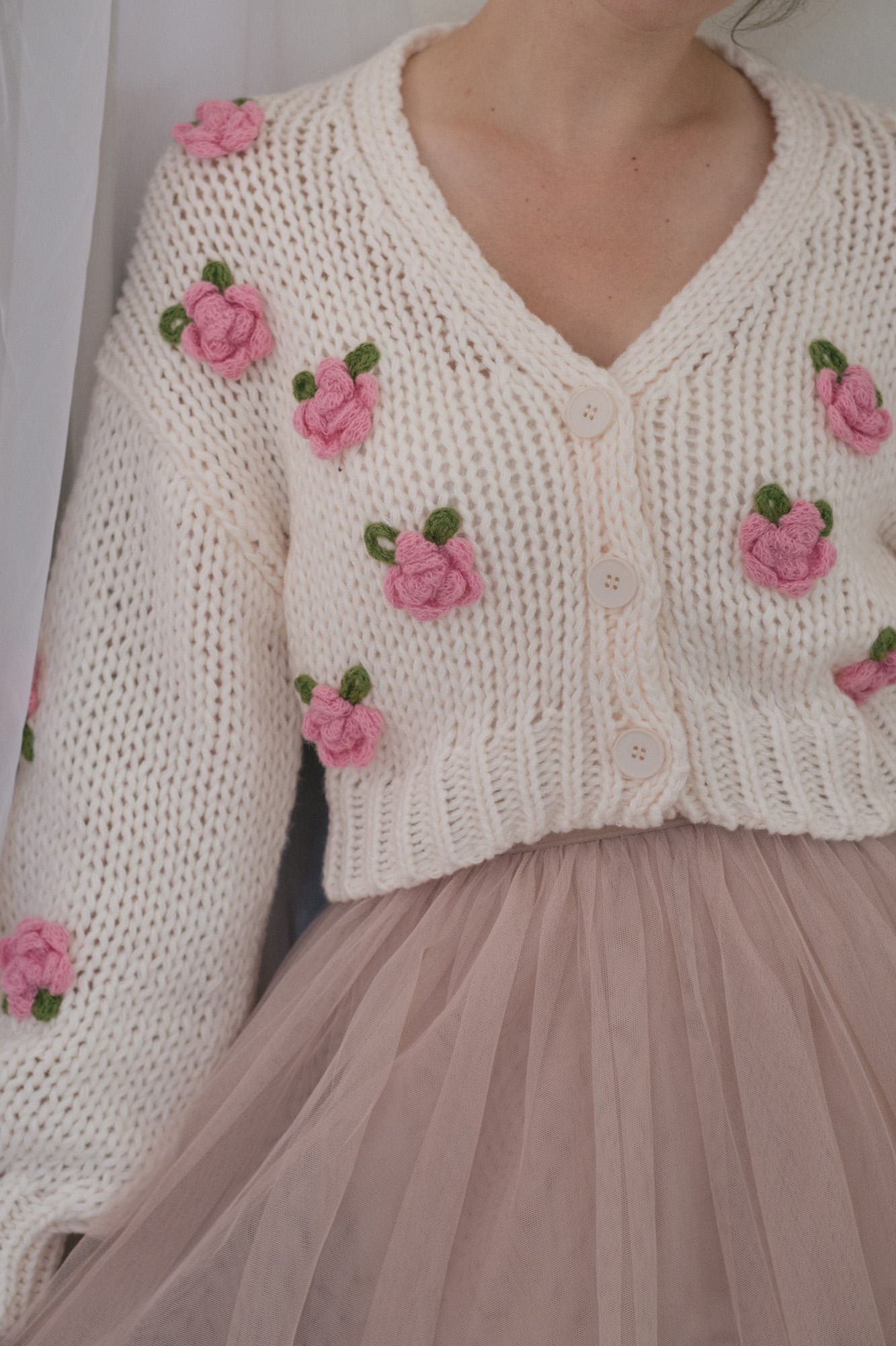 Floral Knit Cardigan