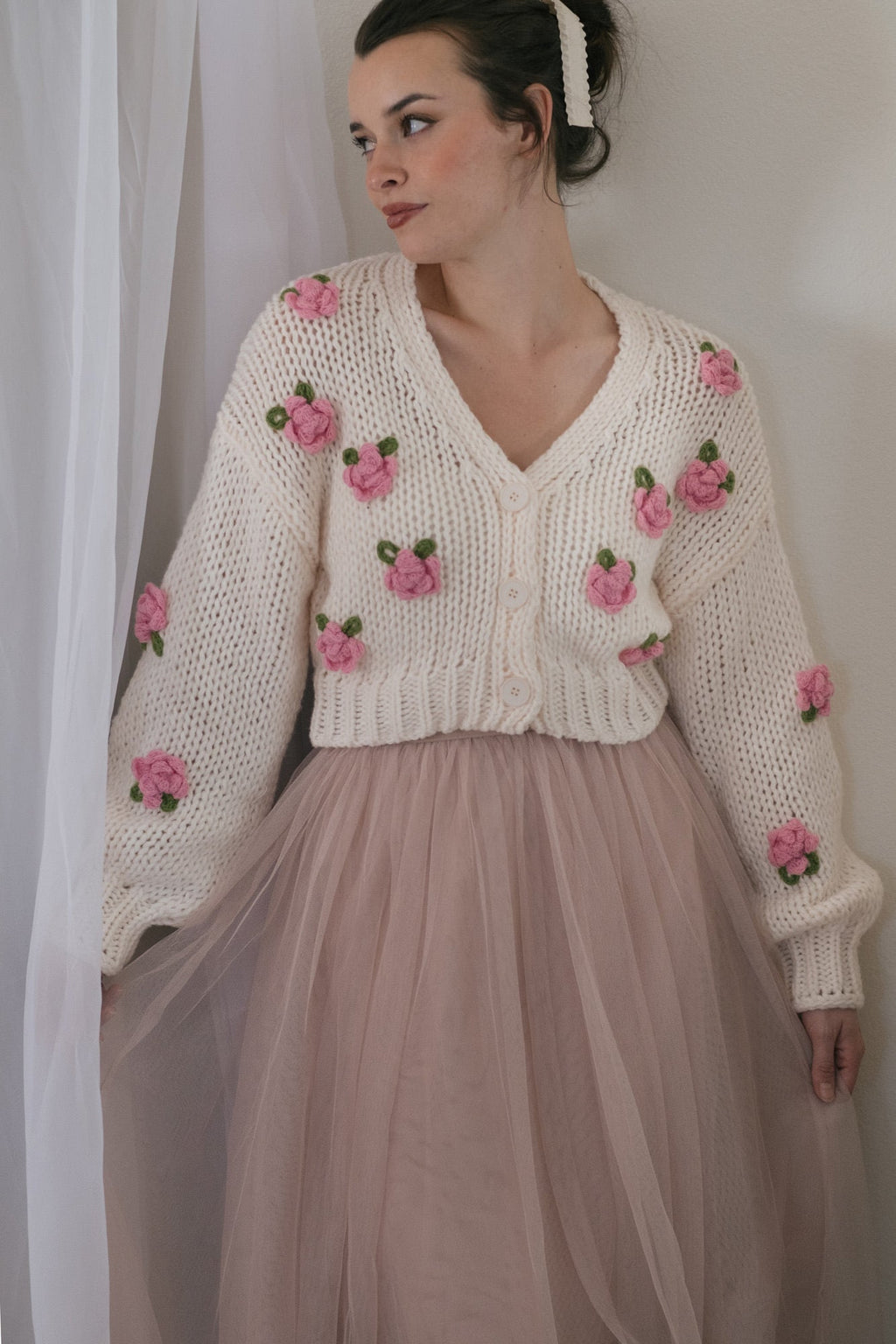 Floral Knit Cardigan