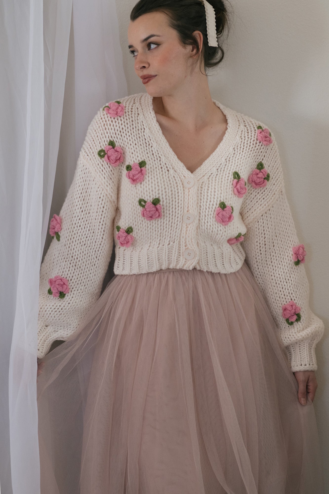 Floral Knit Cardigan