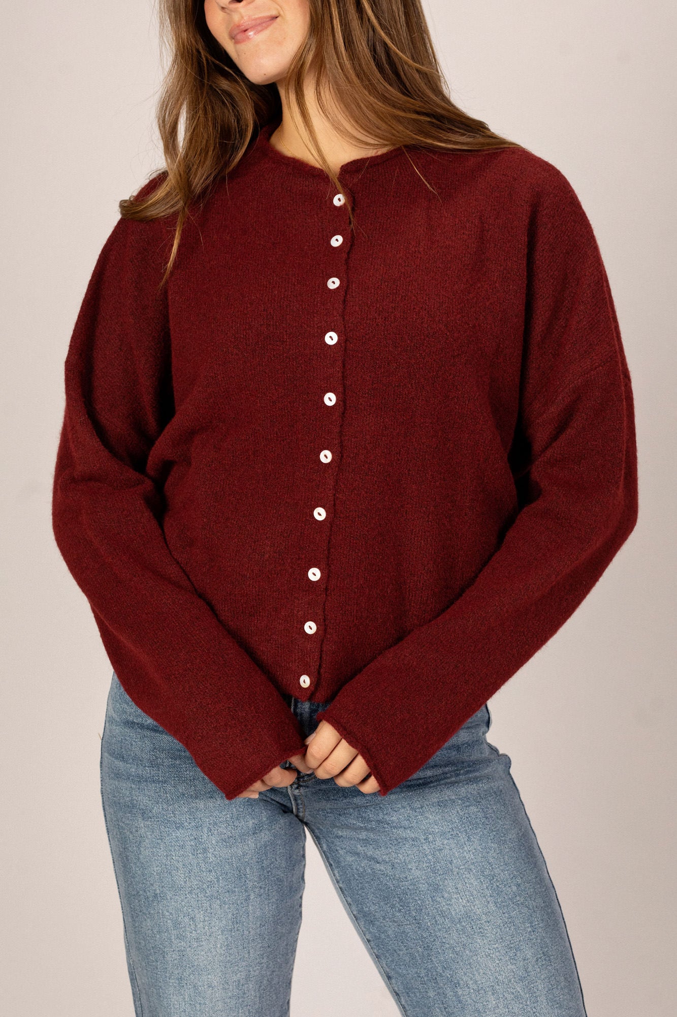 Buttoned Knit Cardigan