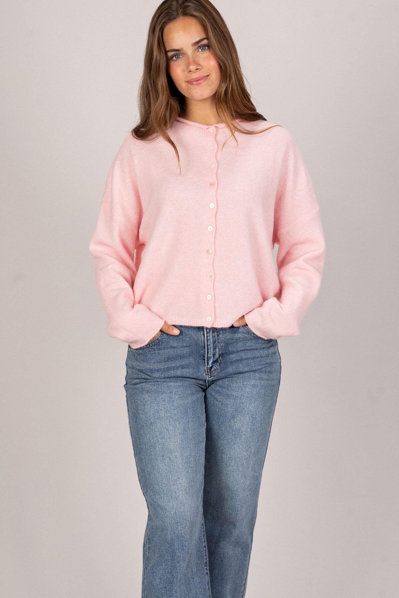 Buttoned Knit Cardigan