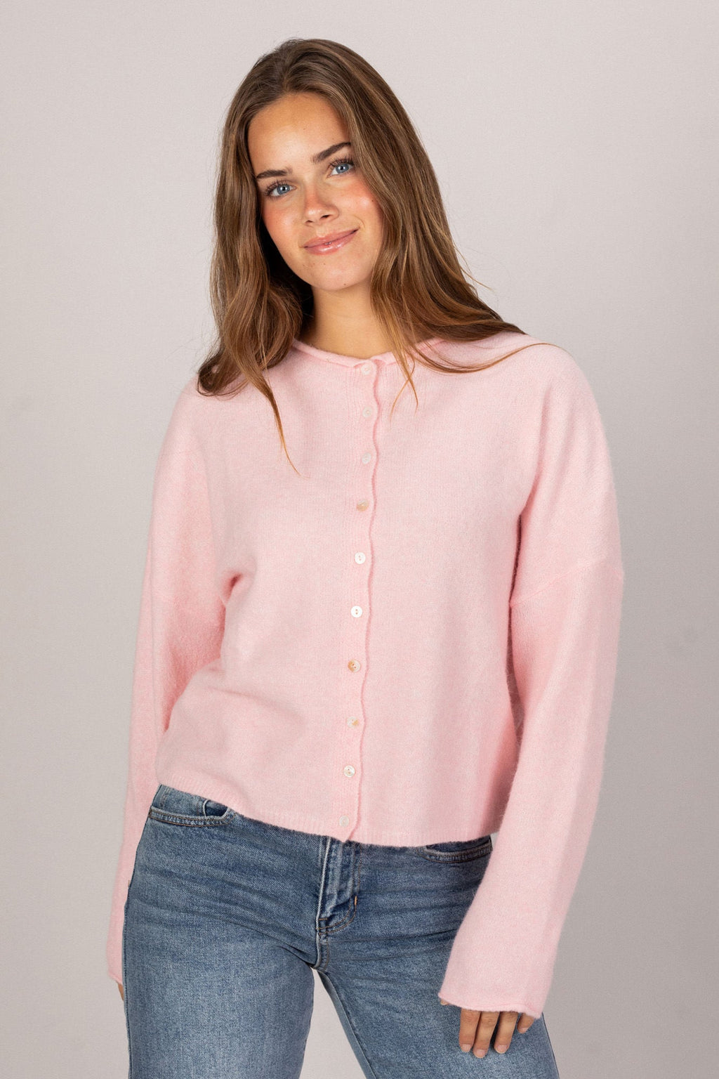 Buttoned Knit Cardigan