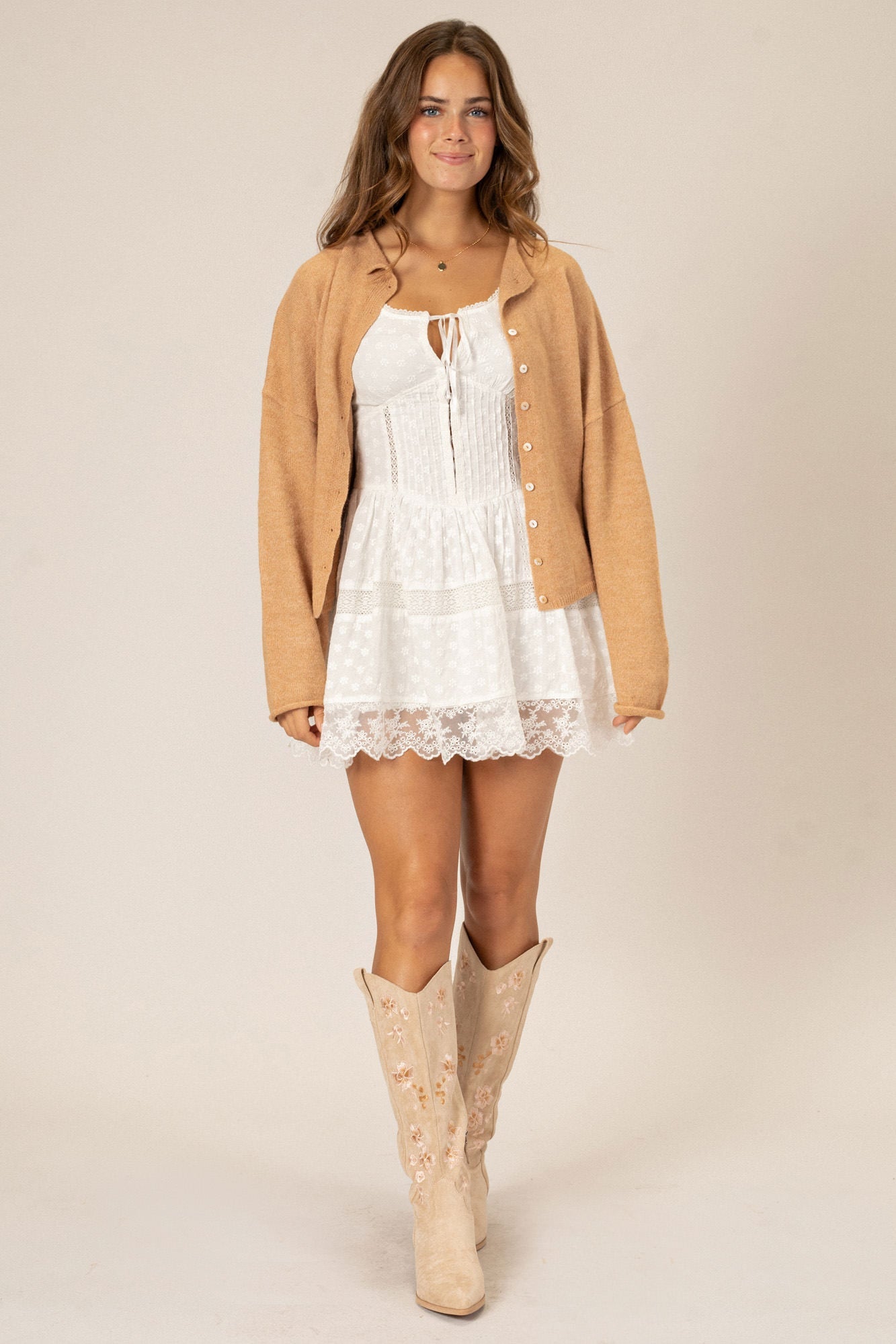 Buttoned Knit Cardigan