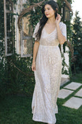 Silver Sequin Maxi Dress