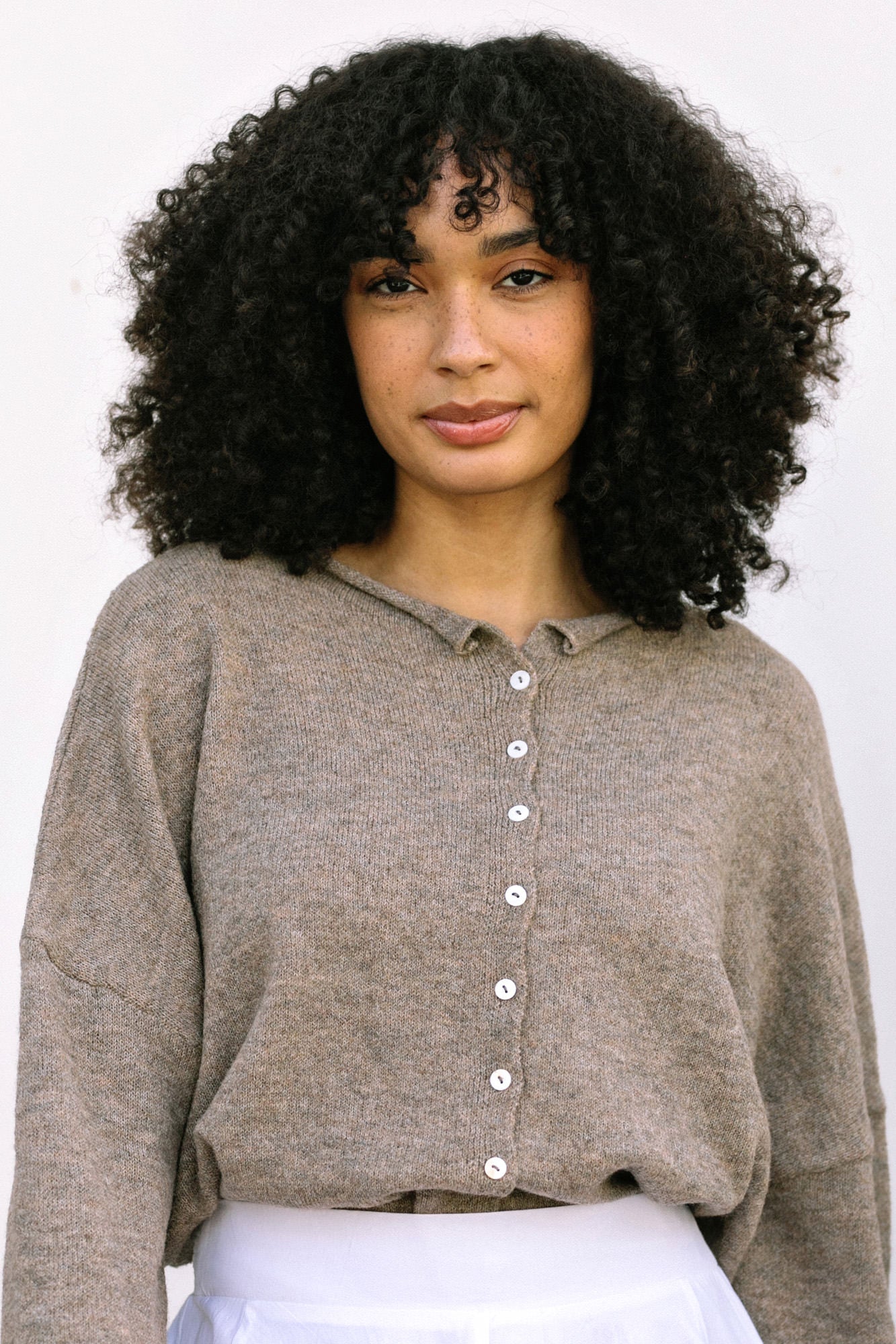 Buttoned Knit Cardigan