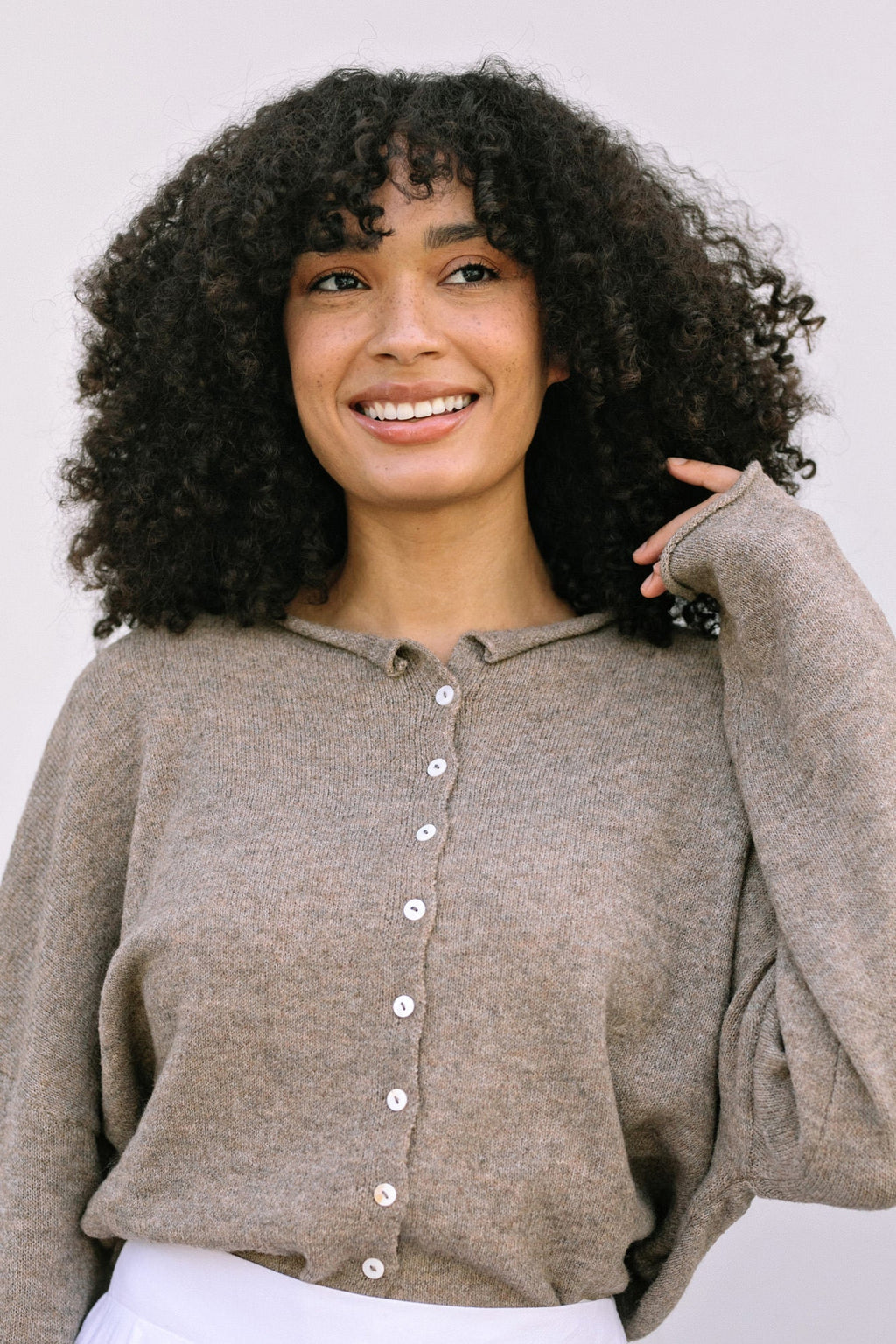 Buttoned Knit Cardigan