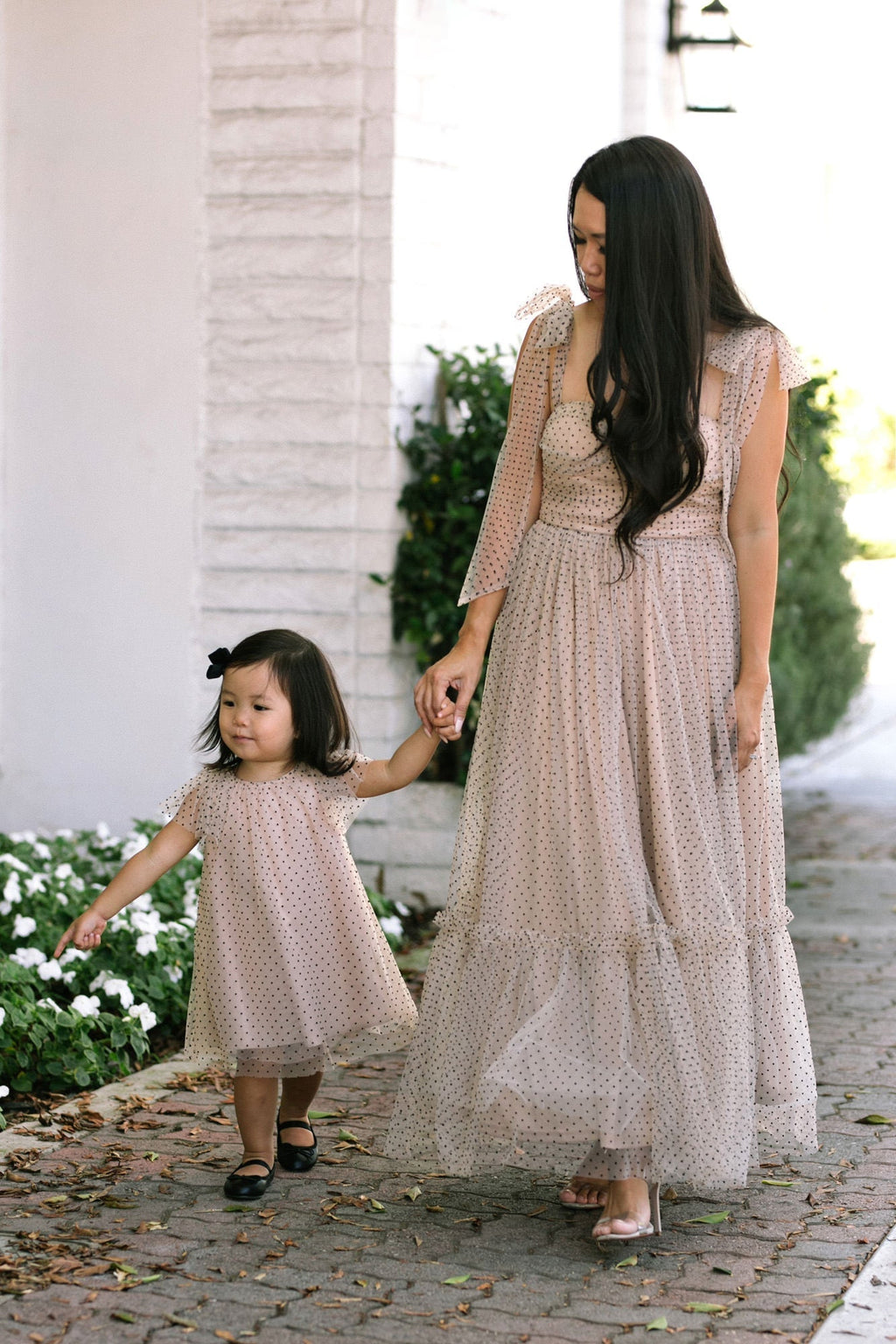 Dotted Tulle Maxi Dress
