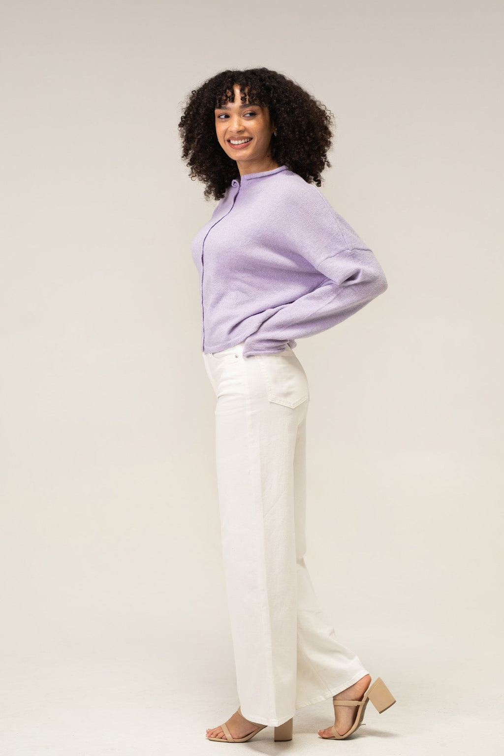 Buttoned Knit Cardigan