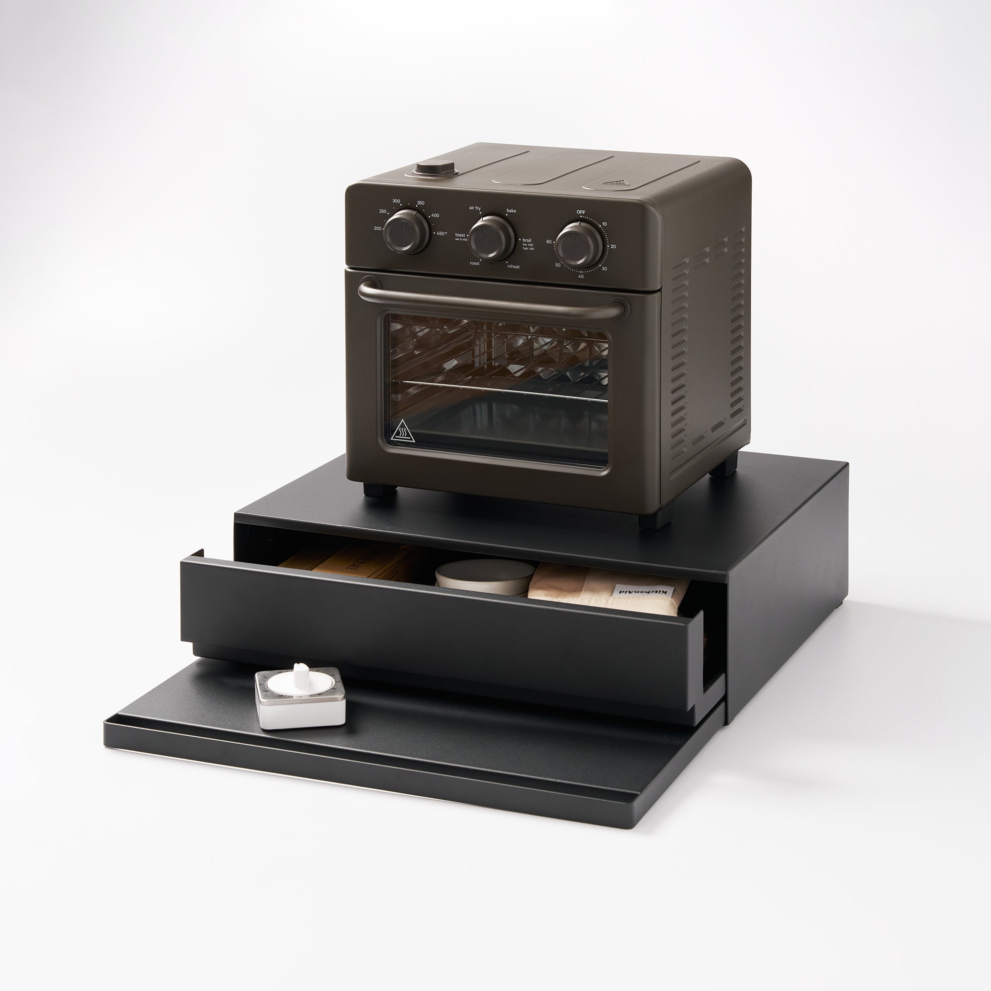 Countertop Drawer with Pull-Out Shelf - Steel